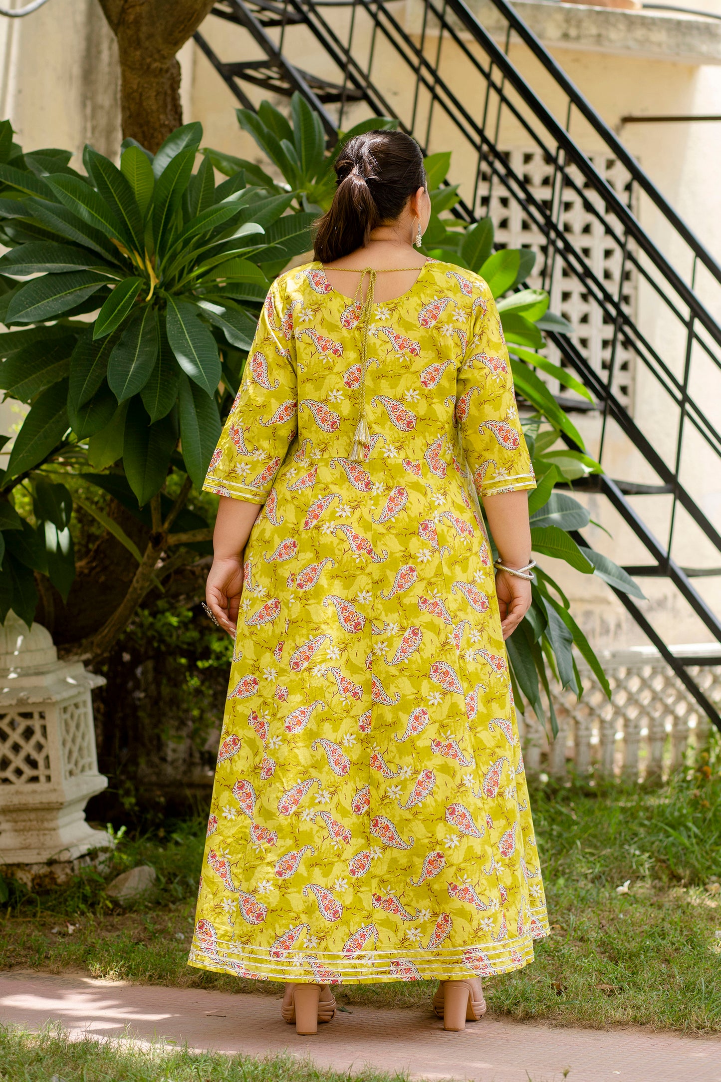Green Embroidered Anarkali Kurta Dupatta Set