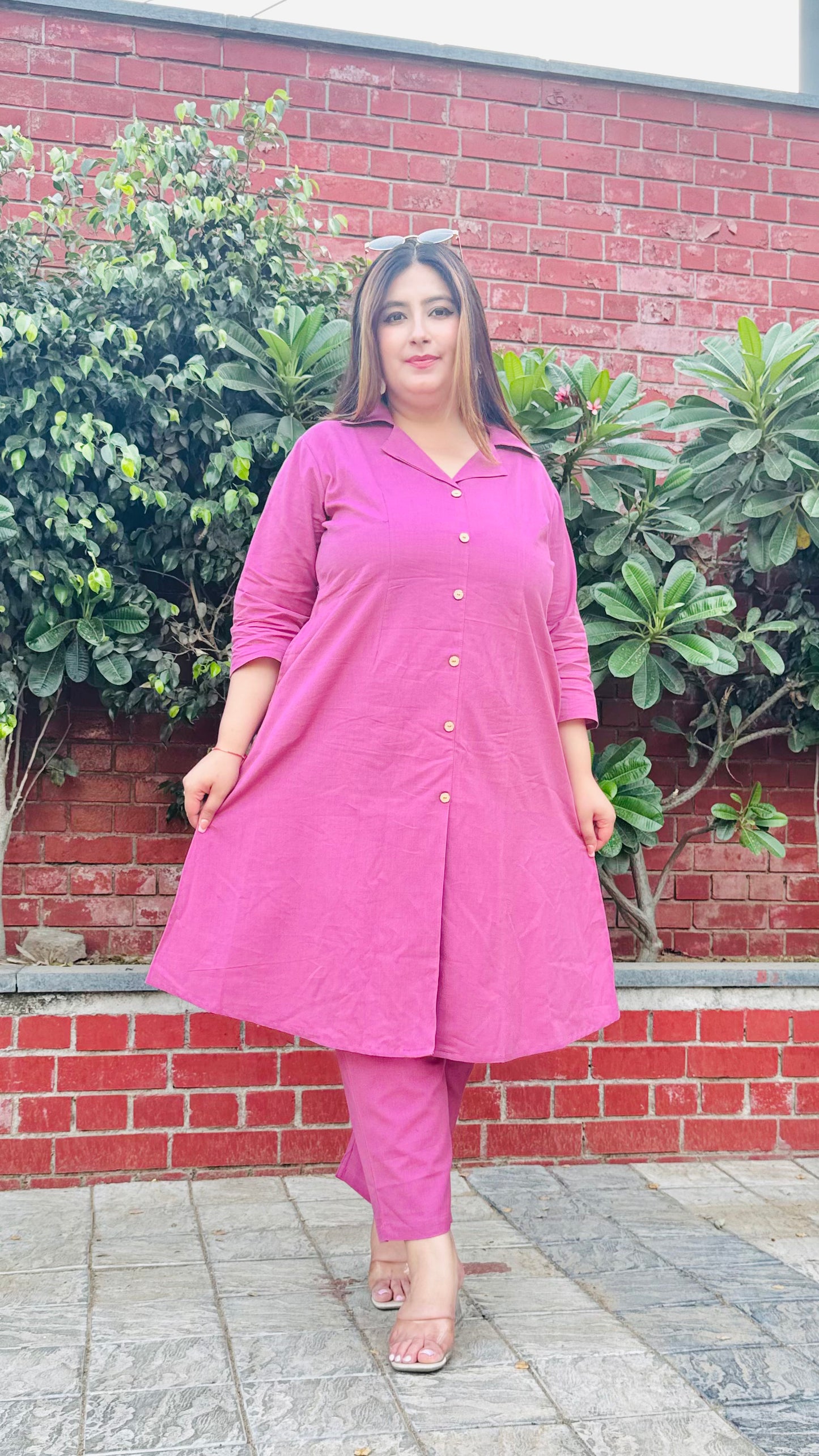 Pink Collared Co-Ord Set