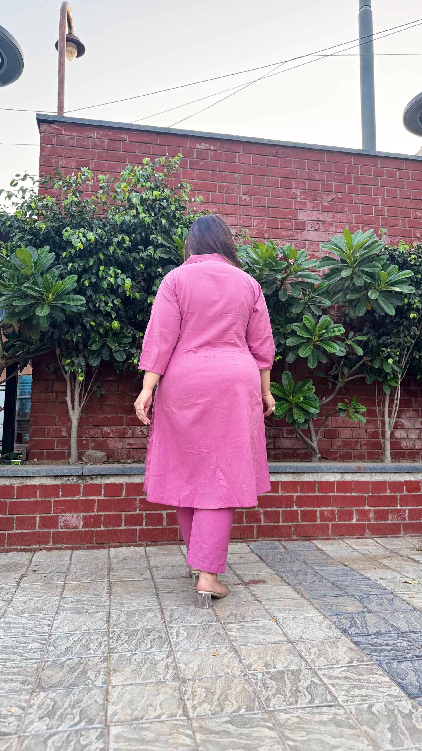 Pink Collared Co-Ord Set