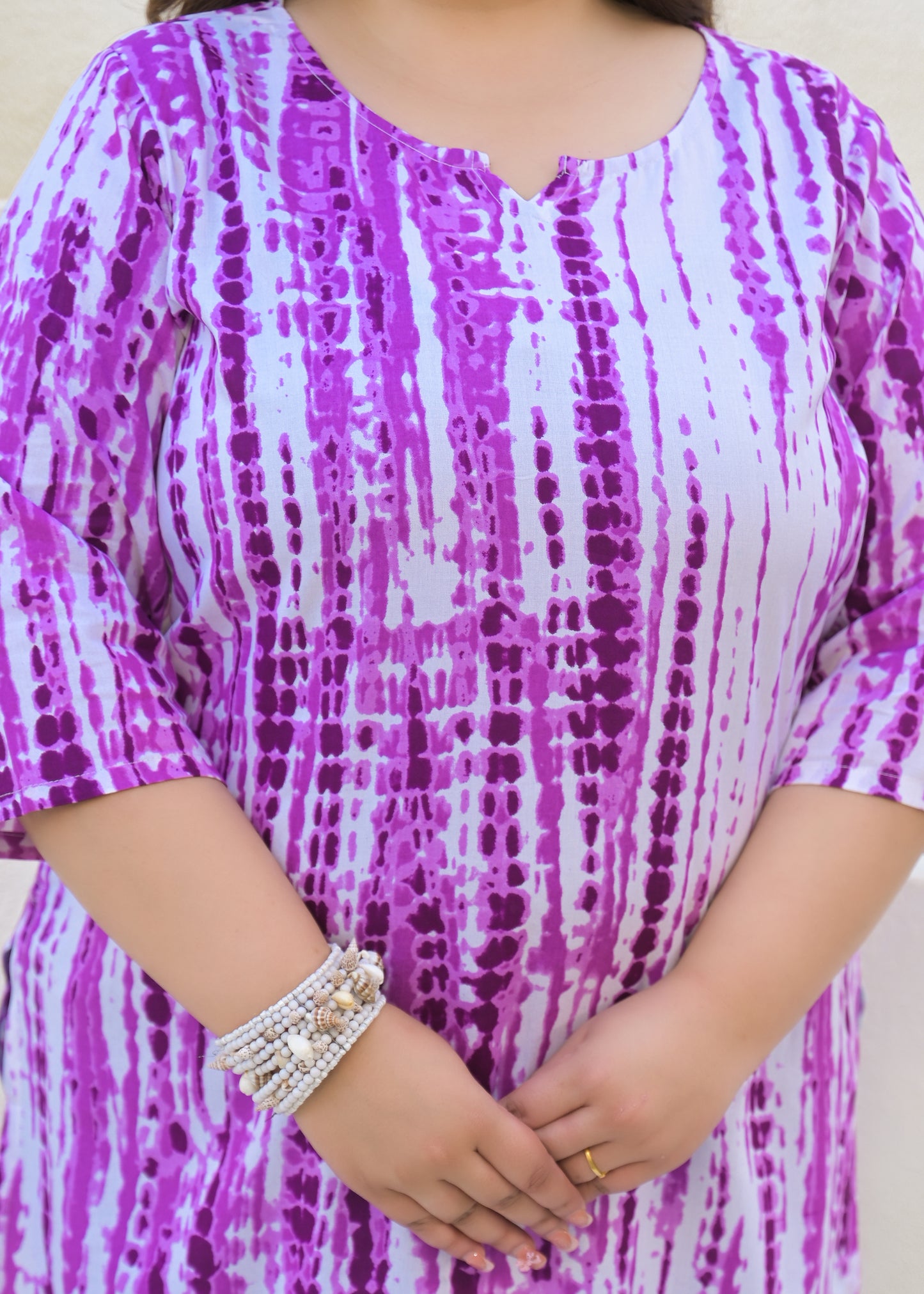 Purple Tie-Dye Tunic Top