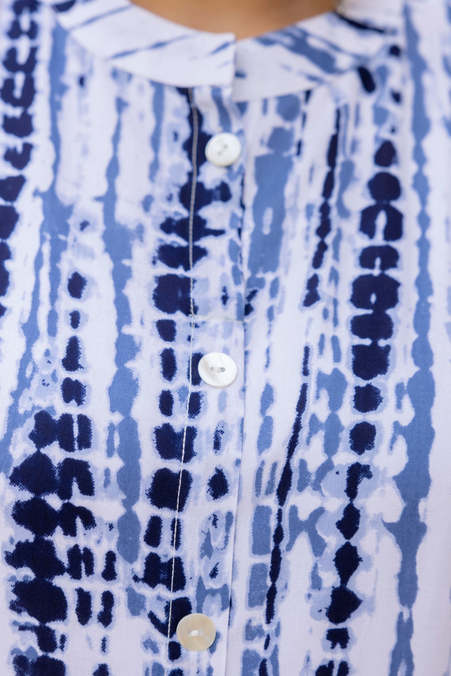 Blue Front Slit Princess Cut 'A' Line Kurta
