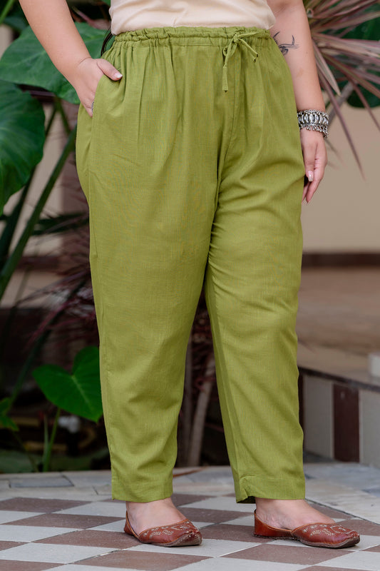 Green Cotton Trouser