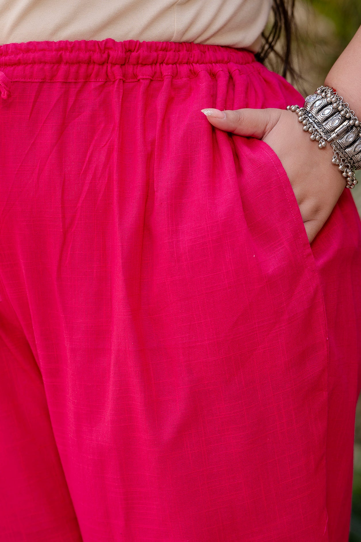 Pink Cotton Trouser