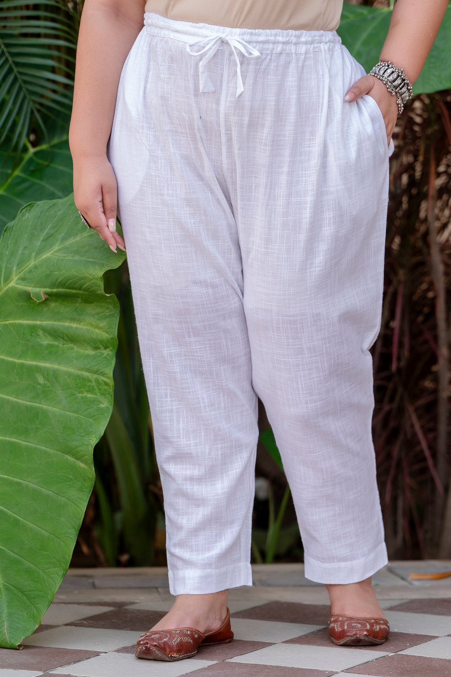 White Cotton Trouser