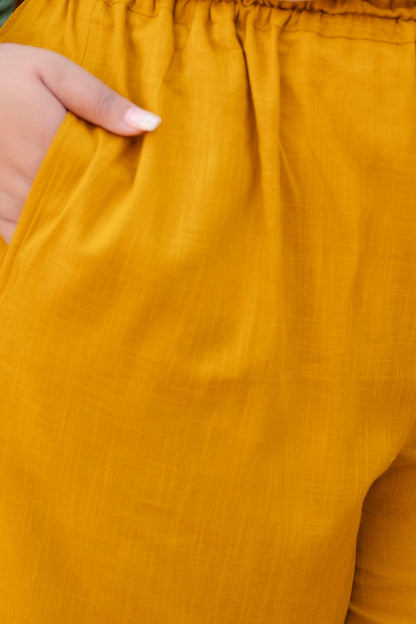 Yellow Cotton Trouser