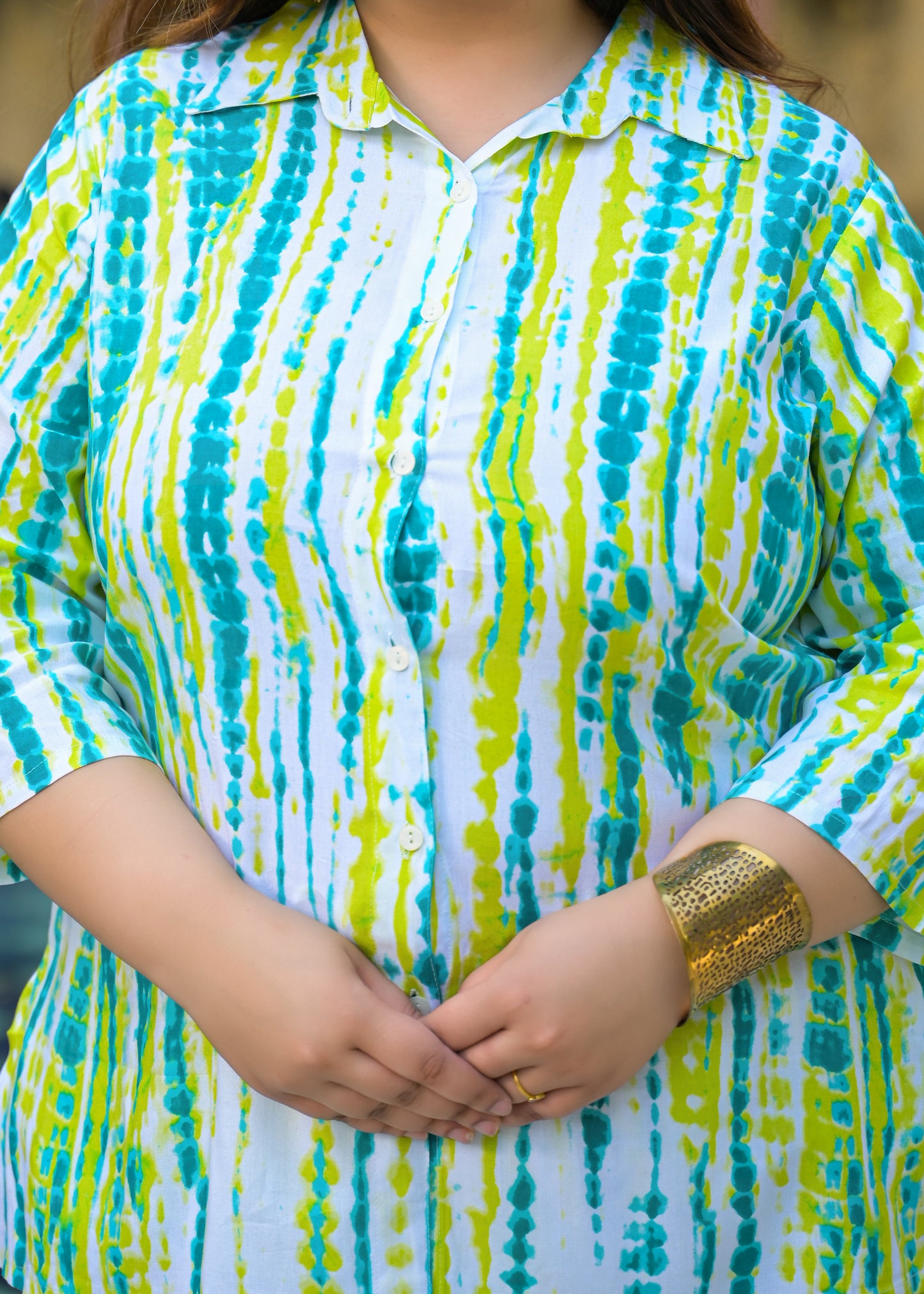 Sea Green Tie-Dye Print Co-Ord Set