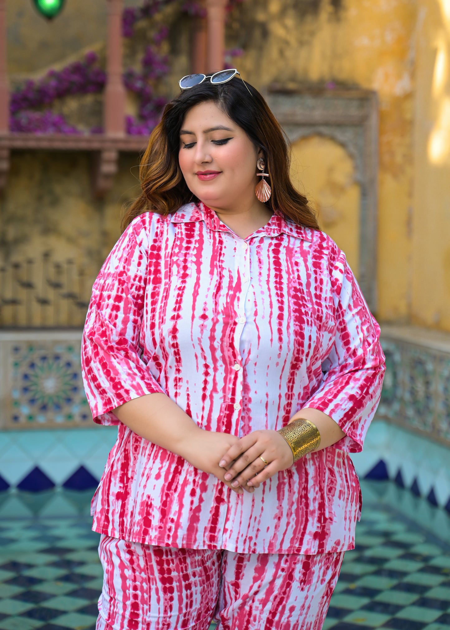 Pink Tie-Dye Print Co-Ord Set