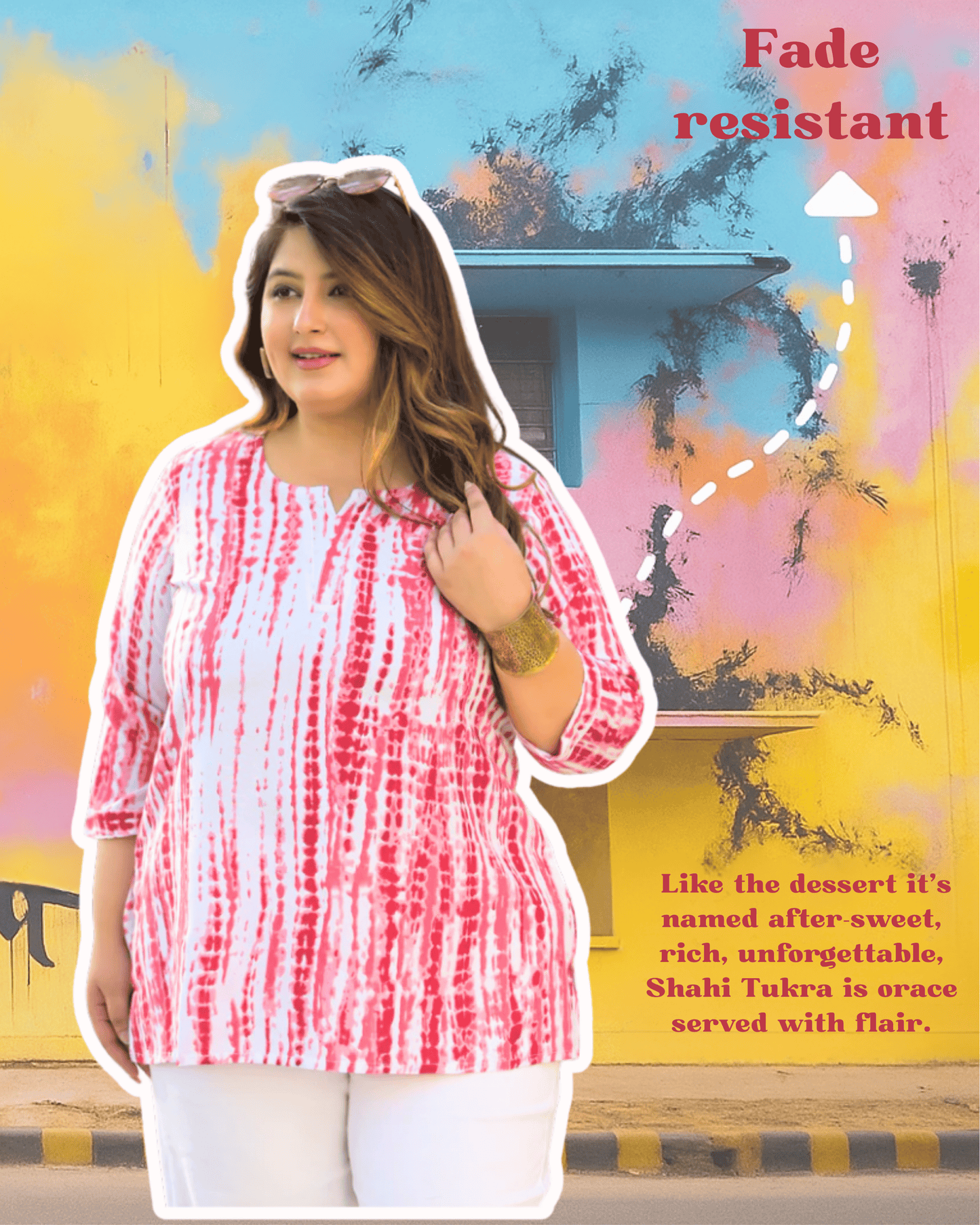 Pink Tie-Dye Tunic Top