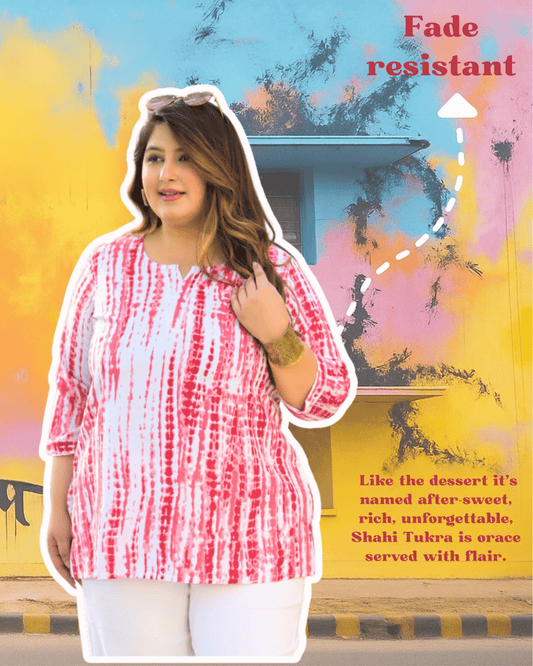 Pink Tie-Dye Tunic Top
