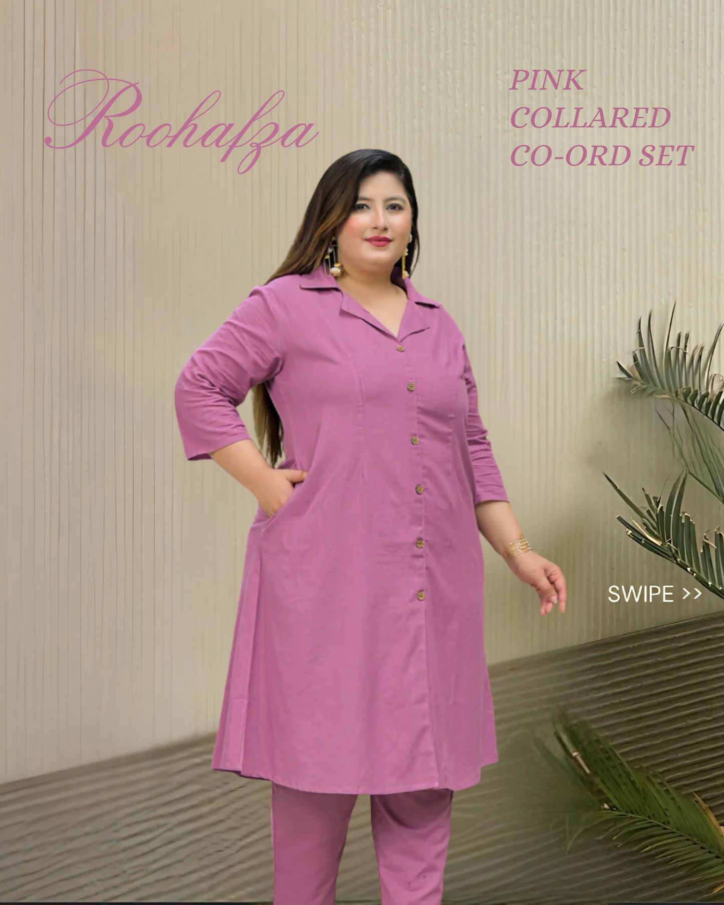 Pink Collared Co-Ord Set