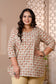 Yellow Block Print Pure Cotton Top