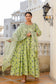 Green Pure Cotton Embroidered Anarkali Kurta & Dupatta Set