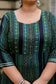 Green Printed Anarkali Kurta with Handwork