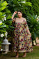 Multicolor Printed Anarkali Kurta with Embroidered Yoke