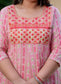 Pink Embroidered Anarkali Kurta & Dupatta Set (Pure Cotton)