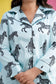 Light Sky Blue Printed Night Suit Shirt & Pajama Set