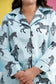 Light Sky Blue Printed Night Suit Shirt & Pajama Set