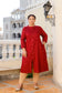 Maroon Front Slit Princess Cut 'A' Line Kurti