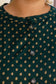 Bottle Green Front Slit Princess Cut 'A' Line Kurti