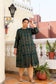 Green Front Slit Princess Cut 'A' Line Kurti