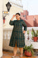 Green Front Slit Princess Cut 'A' Line Kurti