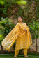Yellow Mirror Work Kurta pant Dupatta Set