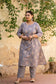 Light purple Printed Kurta pant Dupatta Set