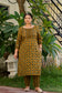 Brown Printed Kurta pant Dupatta Set (Cotton)