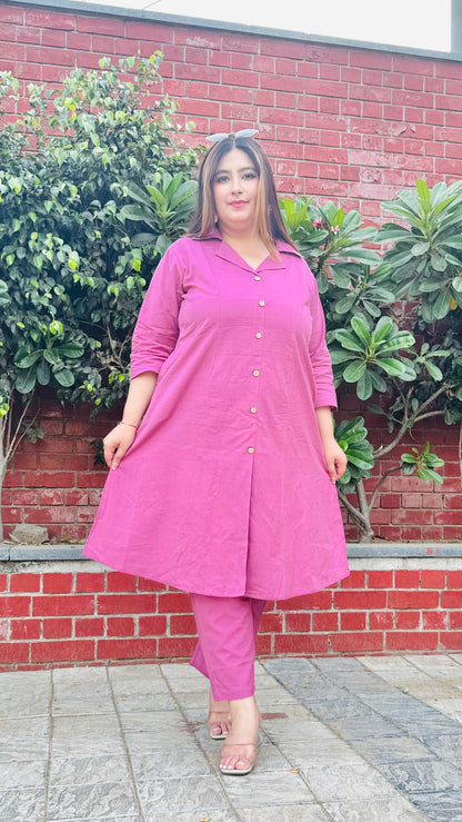 Pink Collared Co-Ord Set