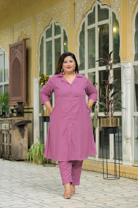 Pink Collared Co-Ord Set