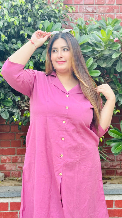 Pink Collared Co-Ord Set