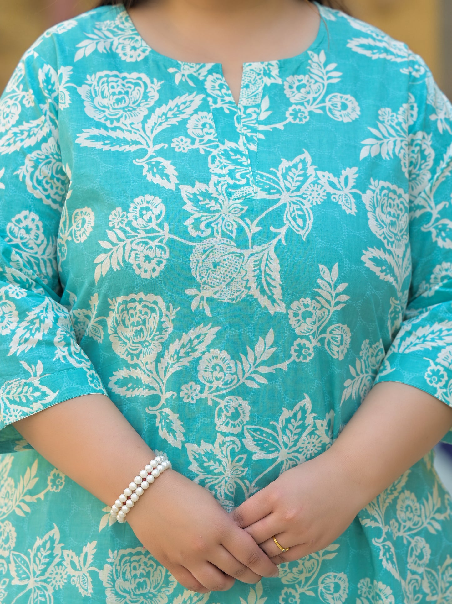 Rama Green Floral Print Pure Cotton Co-Ord Set