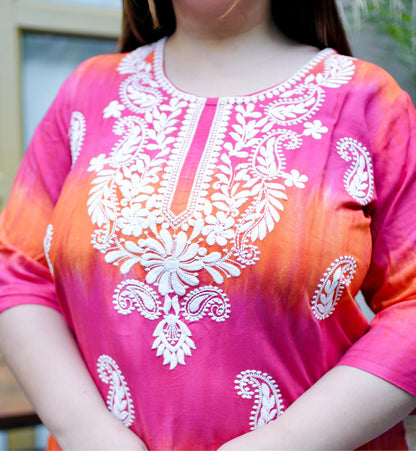 Multicolor Embroidered Regular Top