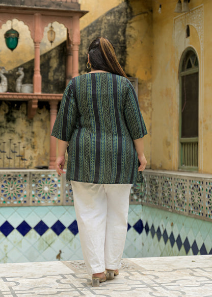 Black Printed Top/Tunic