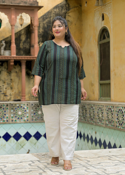 Black Printed Top/Tunic