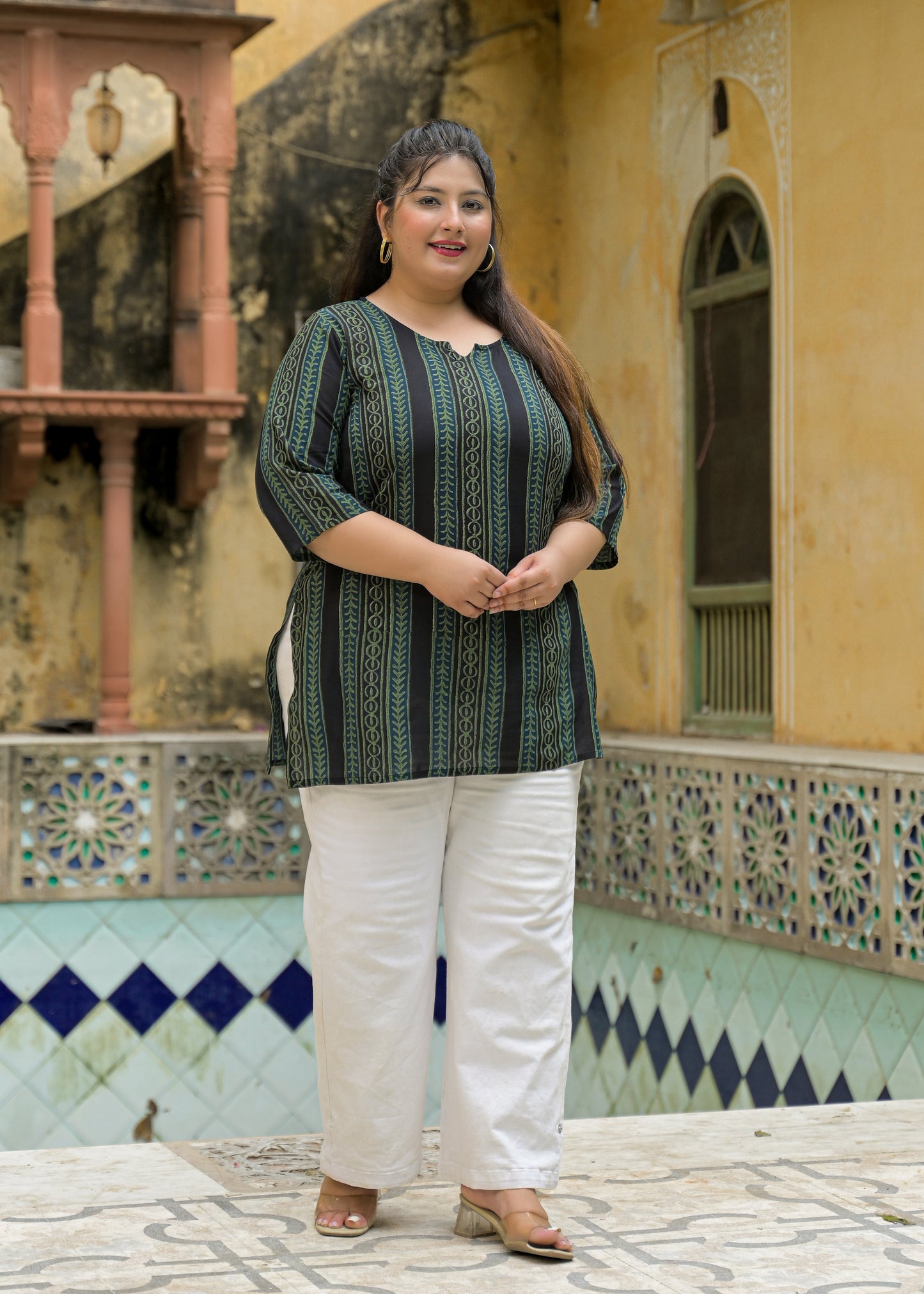 Black Printed Top/Tunic