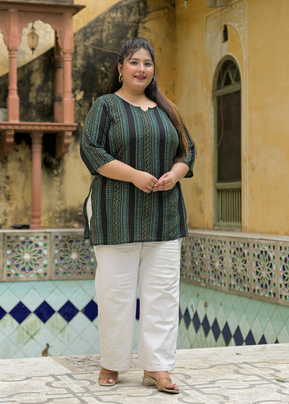 Black Printed Top/Tunic