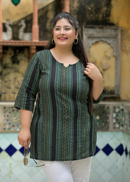 Black Printed Top/Tunic