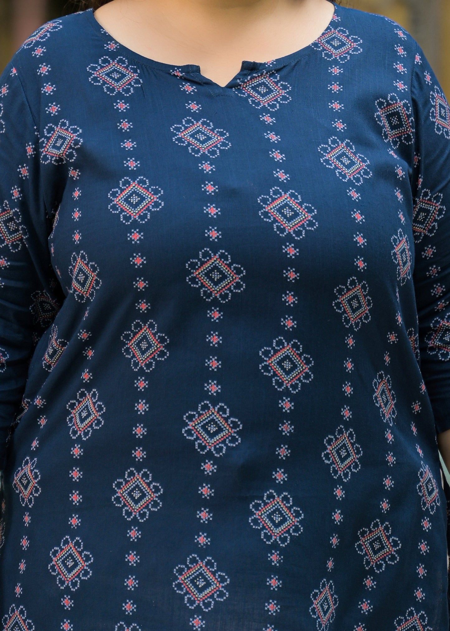 Blue Printed Top/Tunic