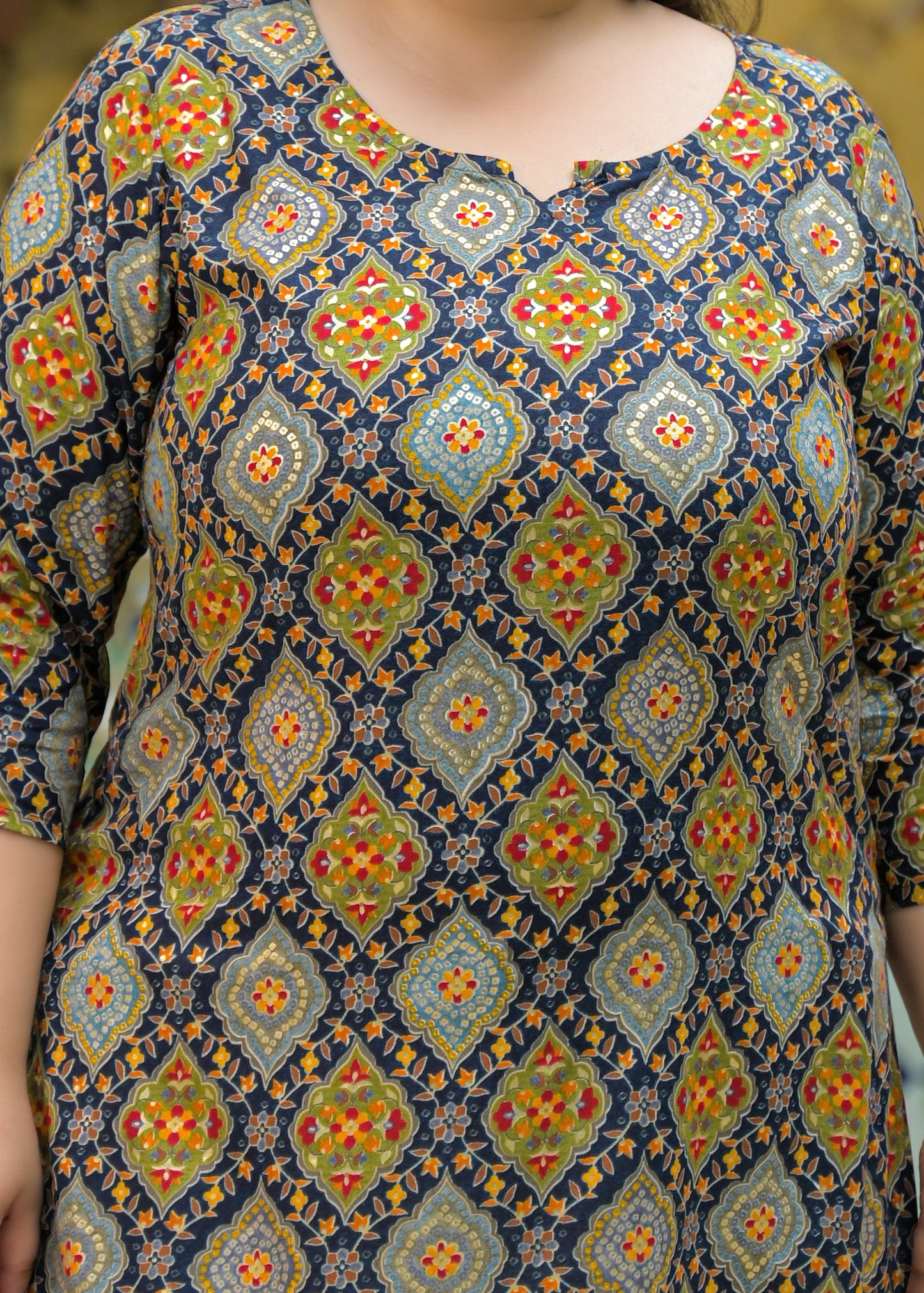 Blue Printed Top/Tunic