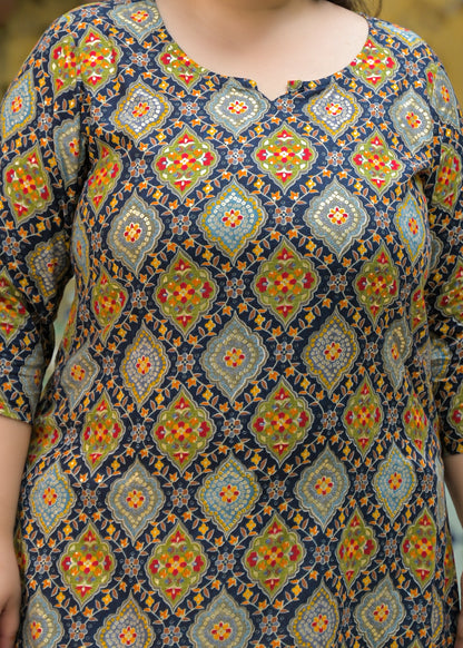 Blue Printed Top/Tunic