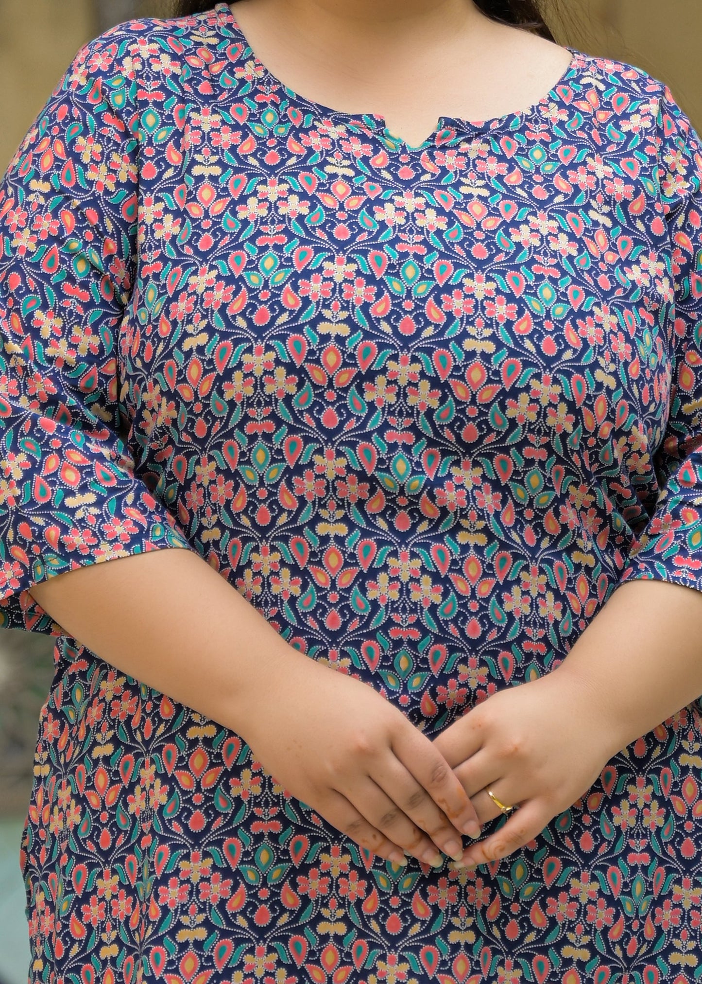 Blue Printed Top/Tunic