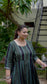 Green Printed Anarkali Kurta with Handwork