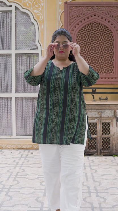 Black Printed Top/Tunic