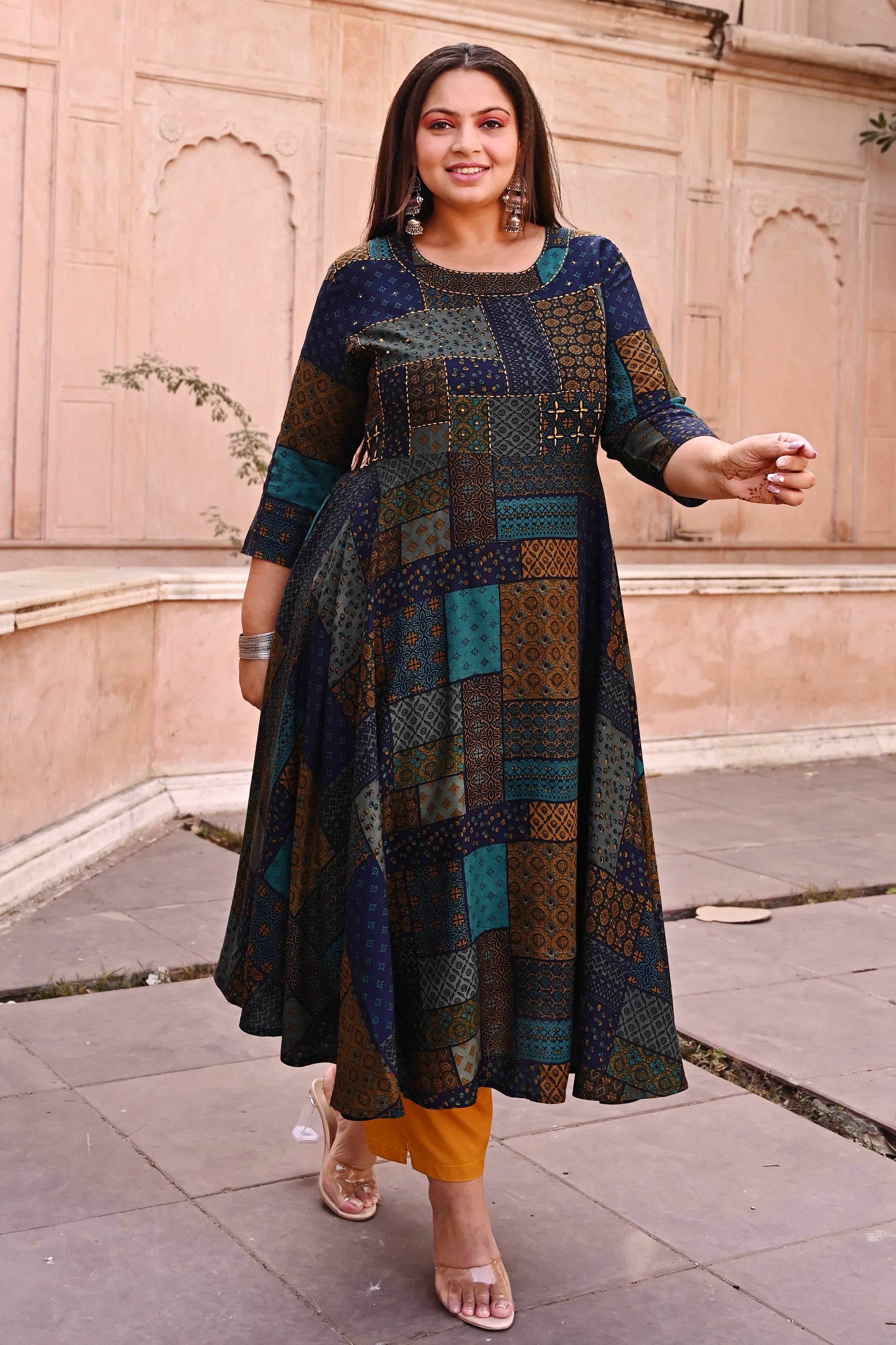 Plus size 2024 anarkali kurti