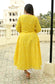 Yellow Lehariya Anarkali Kurti
