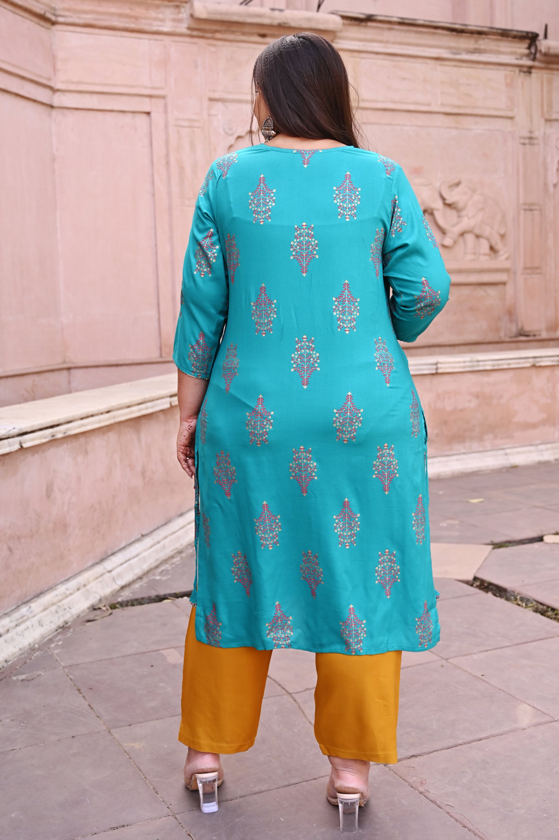 Cotton Yellow Sky Blue Kurti Legging Set, Size: Xl, 180 at Rs 250/piece in  Jaipur