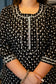 Black Pure Cotton Straight Kurti
