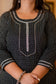 Black Pure Cotton Straight Kurti