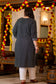Black Pure Cotton Straight Kurti